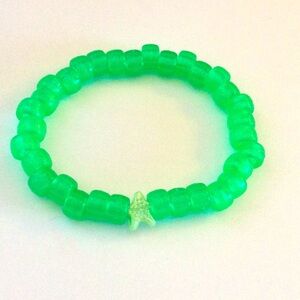 Green Beaded Kids Bracelet